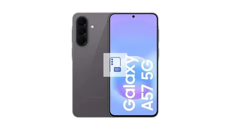 Galaxy A57 cu design modern și camere verticale, pregătit pentru lansare.