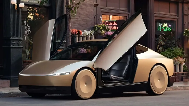 Un vehicul autonom cu uși deschise, pregătit pentru viitorul transportului.