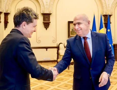 Întâlnire oficială între Ilie Bolojan și Nicușor Dan la Palatul Victoria.