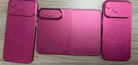 Machete iPhone Fold comparate cu iPhone 18 Pro, evidențiind dimensiunile.