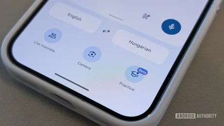 Interfața aplicației Google Translate cu opțiuni de traducere live.