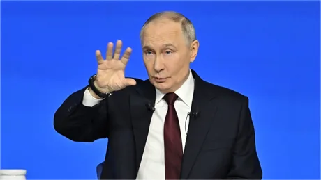 Vladimir Putin discutând despre ancheta dronei prăbușite în România.