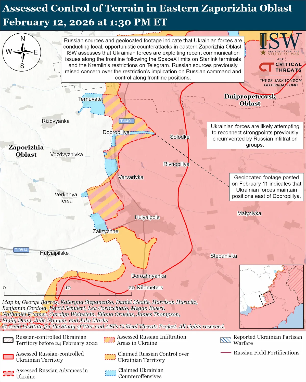 Harta detaliată a controlului teritoriului în Donbas.