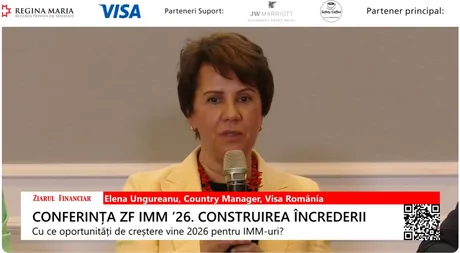 Elena Ungureanu discutând despre plățile digitale în România la o conferință.