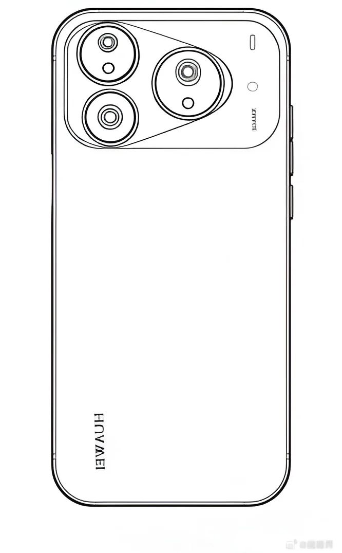 Schiță a modulului foto al Huawei Pura 90 Ultra