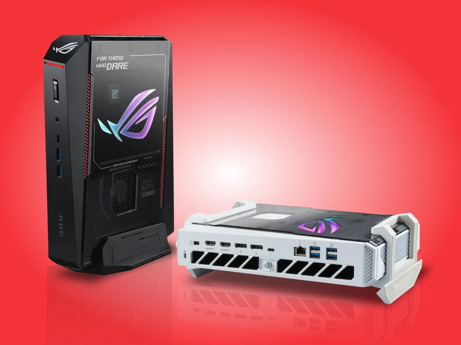 Mini-PC-ul de gaming ROG NUC 16 cu design modern și specificații puternice.