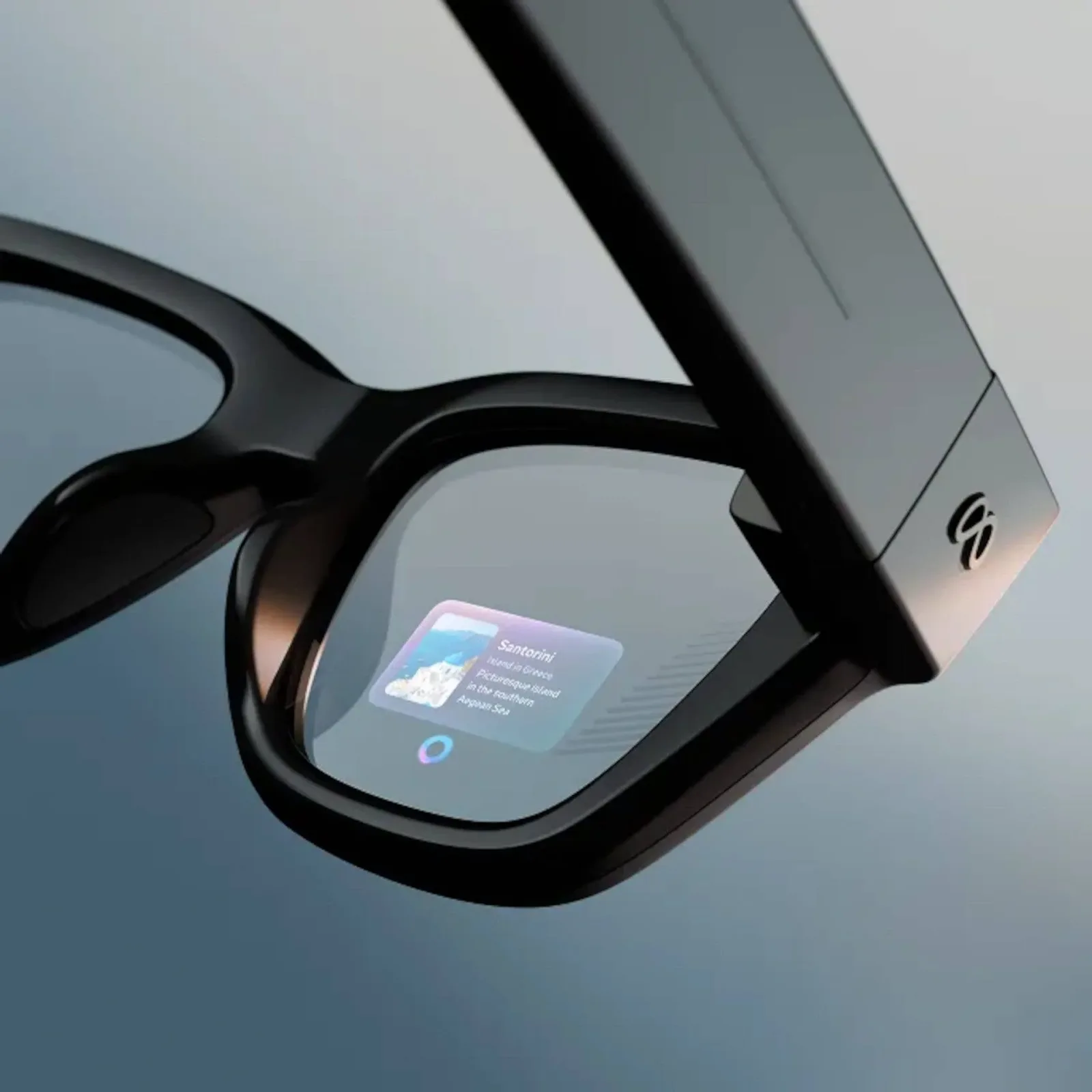 Ochelari conectați cu funcții de inteligență artificială și design modern.