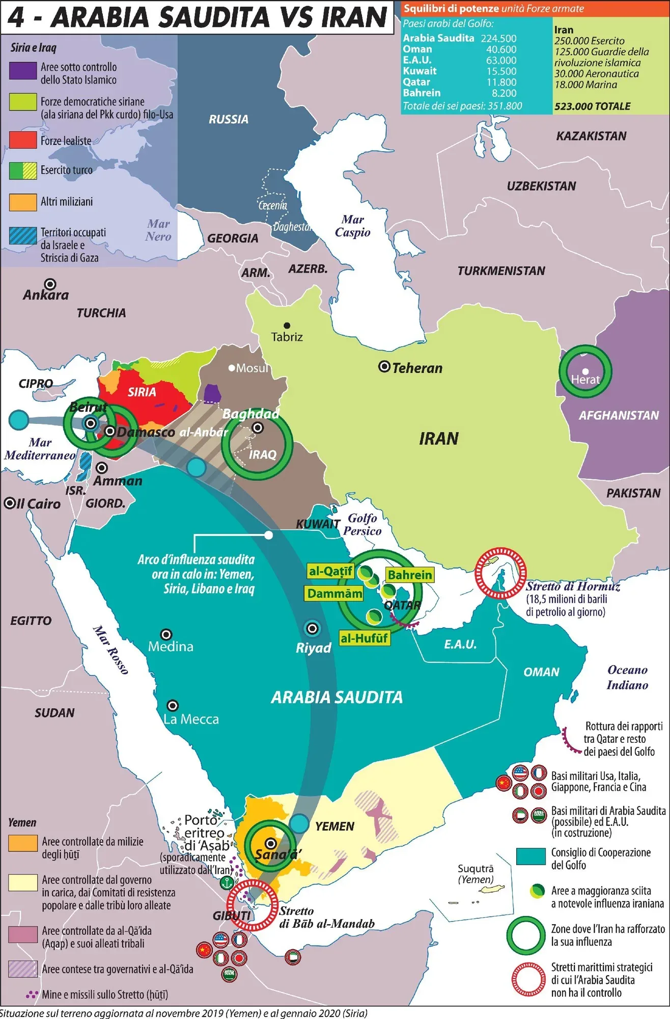 Iranul amenință cu atacuri asupra bazelor europene ale SUA în Golful Persic.