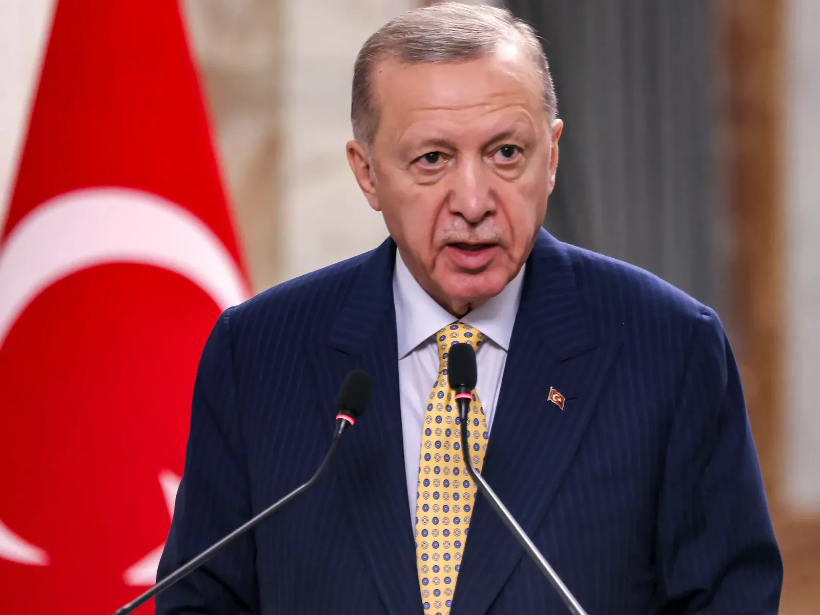 Recep Tayyip Erdogan discută despre pace în Orientul Mijlociu.