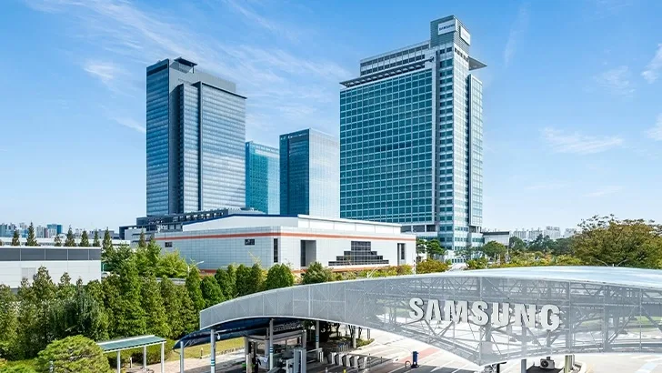 Clădiri moderne Samsung, simbol al inovației tehnologice și dezvoltării industriale.