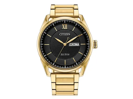 Ceas Citizen AW0089-52E cu cadran texturat și tehnologie Eco-Drive, design clasic elegant.