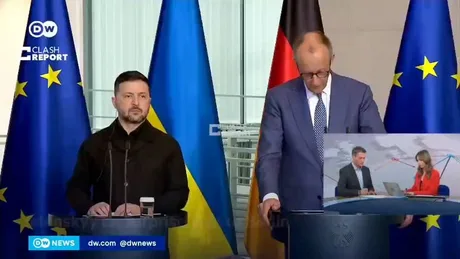 Friedrich Merz și Volodimir Zelenski discută despre cooperarea militară.