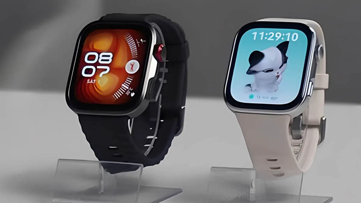 Două ceasuri inteligente Huawei, cu design modern și ecrane diferite.