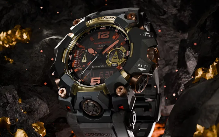 Ceas Casio Mudmaster GWG-B1000MG-1A9 cu design robust, inspirat de magma.