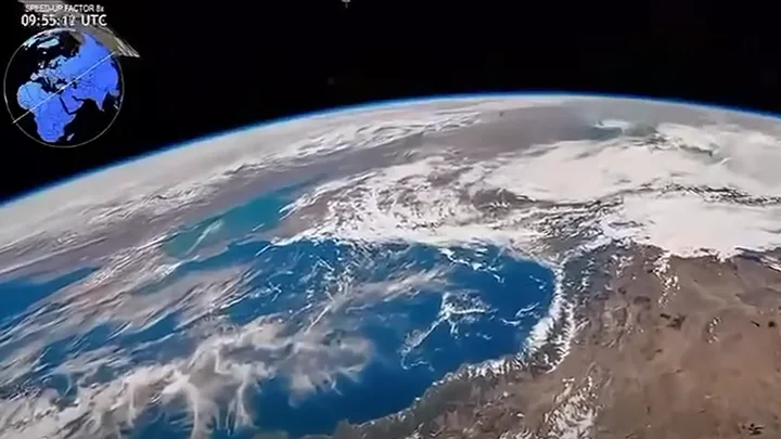 Vedere din spațiu a Mării Negre, evidențiind frumusețea naturală a regiunii.