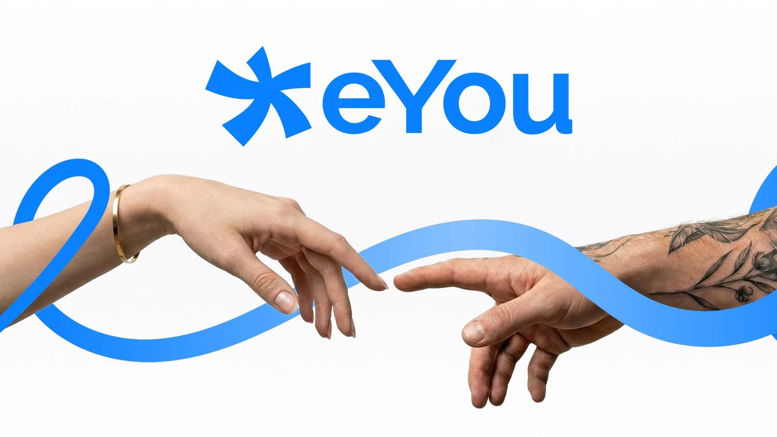 Logo-ul eYou, o rețea de socializare europeană inovatoare.