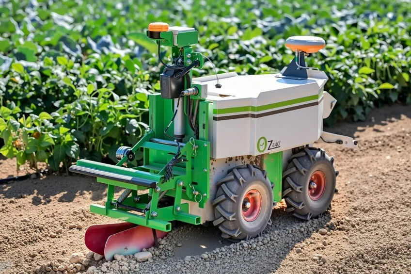 Robot agricol autonom utilizat pentru lucrări în câmp.