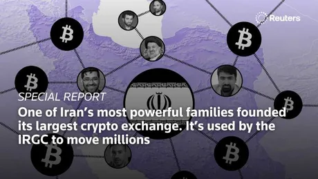Nobitex, platforma cripto din Iran, facilitează transferuri financiare importante.