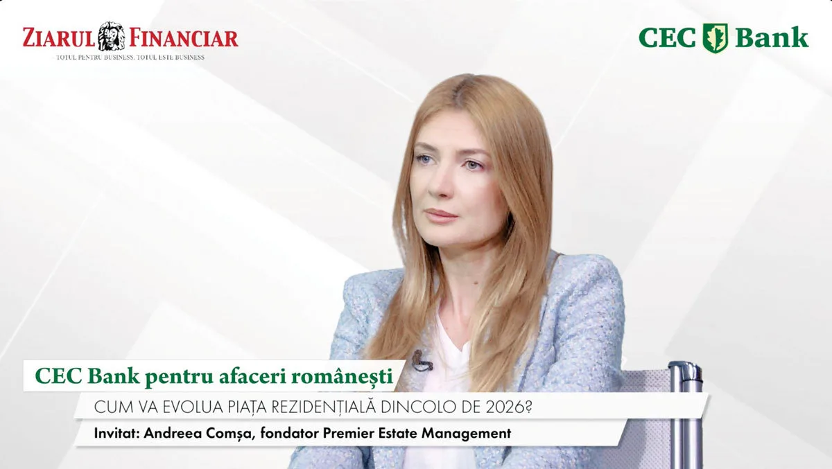 Andreea Comșa discută despre piața imobiliară din București și impactul TVA-ului.
