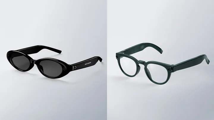 Ochelari inteligenți moderni, cu design elegant, disponibili în două modele distincte.