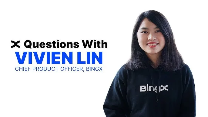 Vivien Lin, director de produs BingX, discutând despre criptomonede.