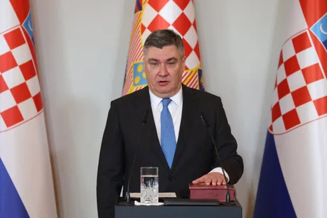 Zoran Milanovic, președintele Croației, discutând despre politica externă.
