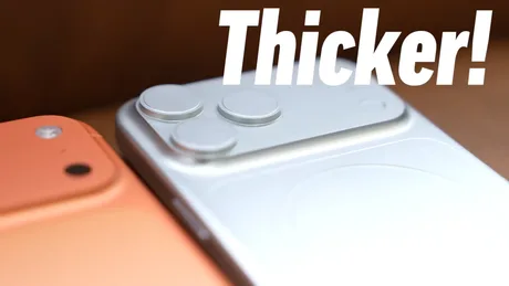 Detaliu al camerei iPhone 18 Pro Max cu lentile mai mari și design modificat.