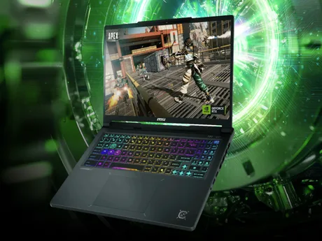 Laptop MSI cu grafică puternică și design modern pentru gaming.