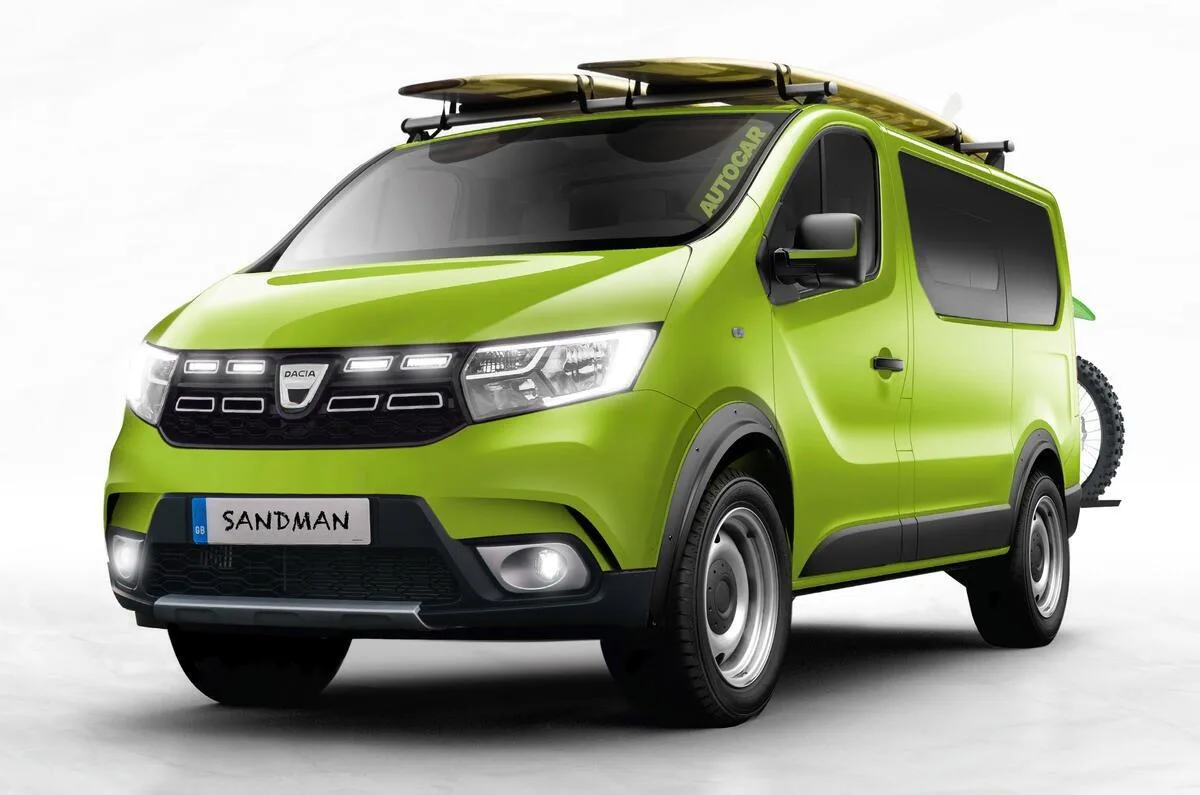 Dacia Sandman, un concept imaginar de utilitară, generat de inteligență artificială.