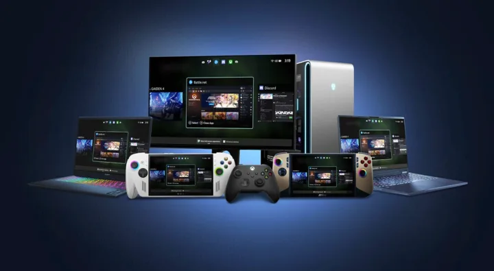 Dispozitive de jocuri conectate, incluzând console și laptopuri.