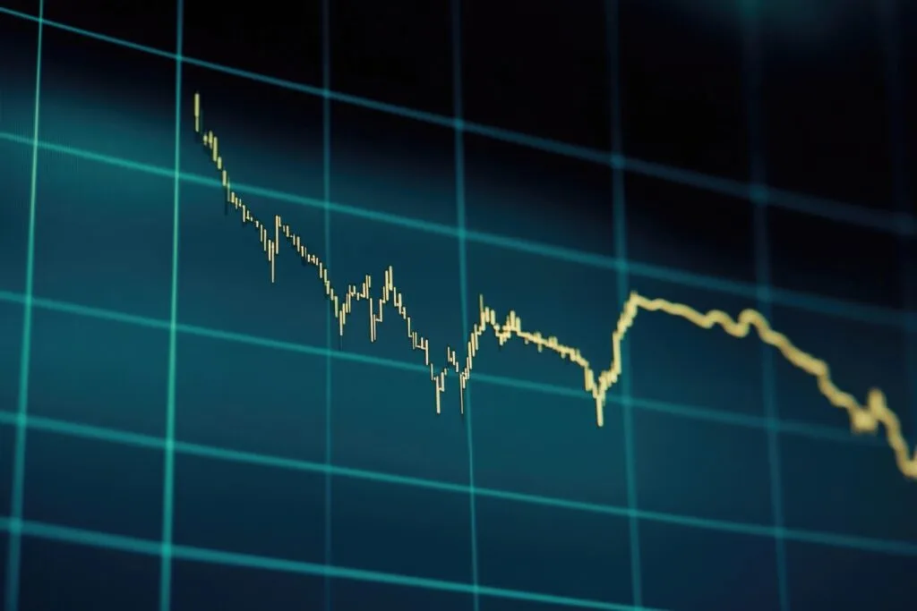 Grafic care ilustrează stagnarea economică și inflația în România.