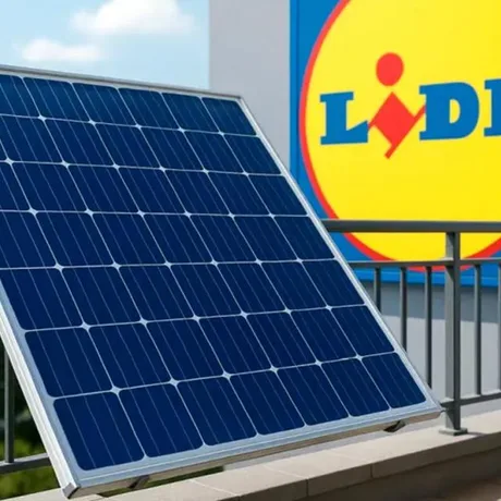 Panou solar montat pe balcon, destinat economisirii energiei.