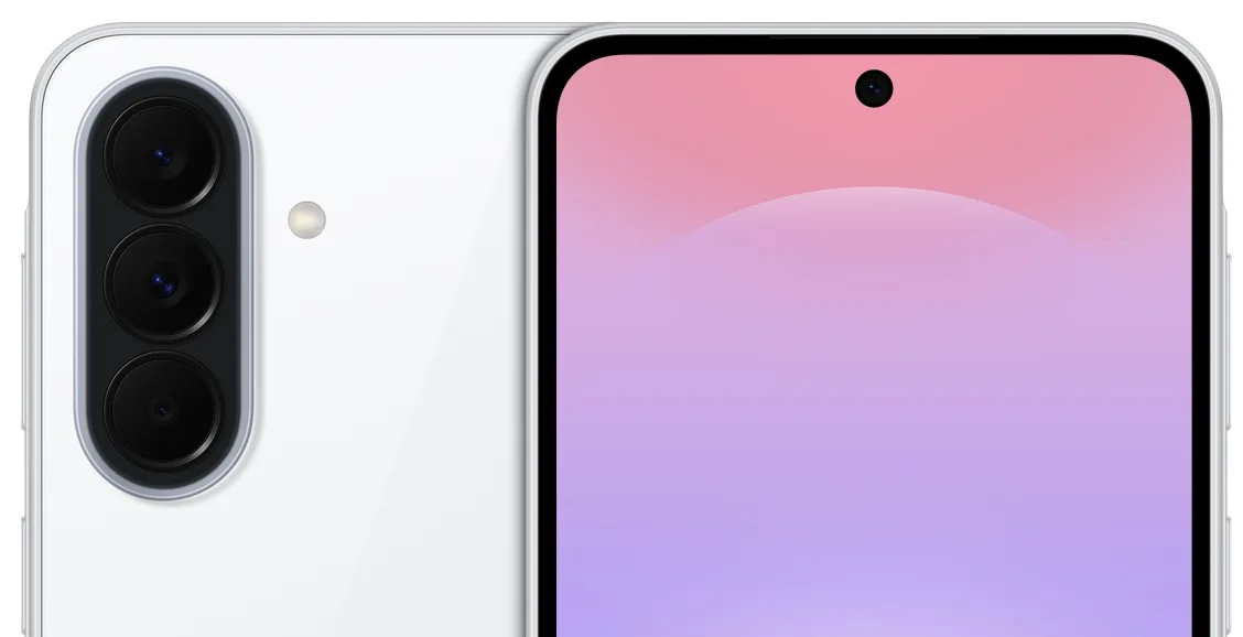 Detaliu al camerei Samsung Galaxy A37 5G cu pixeli mari.