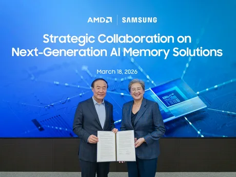 Reprezentanții Samsung și AMD semnează un acord de colaborare strategică.