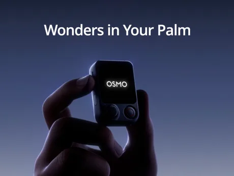 Dispozitiv compact Osmo Mobile 8P, pregătit pentru lansare.