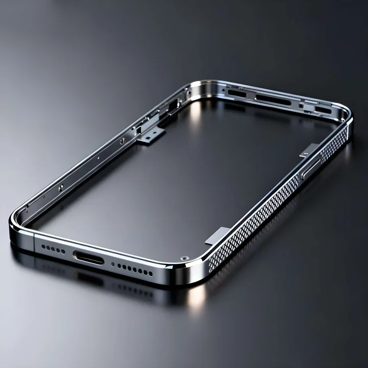Cadru hibrid din titan și aluminiu pentru telefoane pliabile, inovativ și performant.