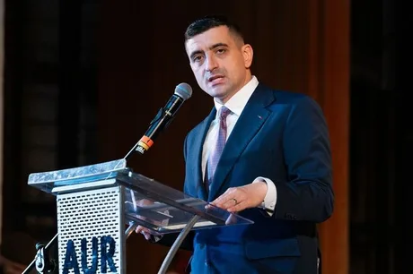 George Simion discutând despre moțiunea de cenzură în Parlamentul României.