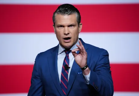 Pete Hegseth discutând despre securitatea națională a SUA.