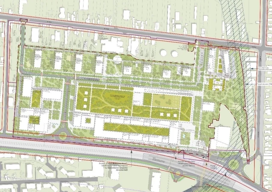 Planul urbanistic al terenului fostei fabrici Sanex din Cluj.