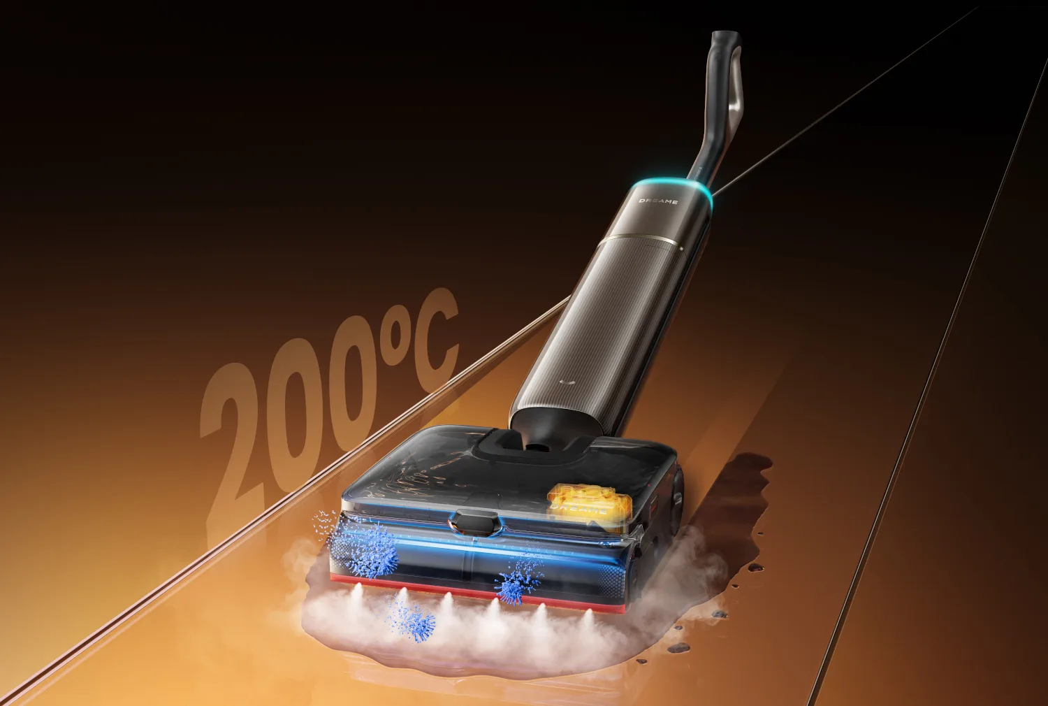 Aspirator umed-uscat cu funcții avansate de sterilizare și curățare.