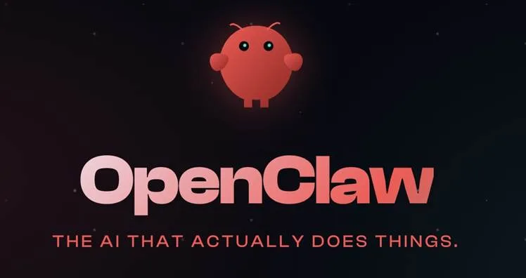 Logo-ul OpenClaw, un asistent AI open-source popular.