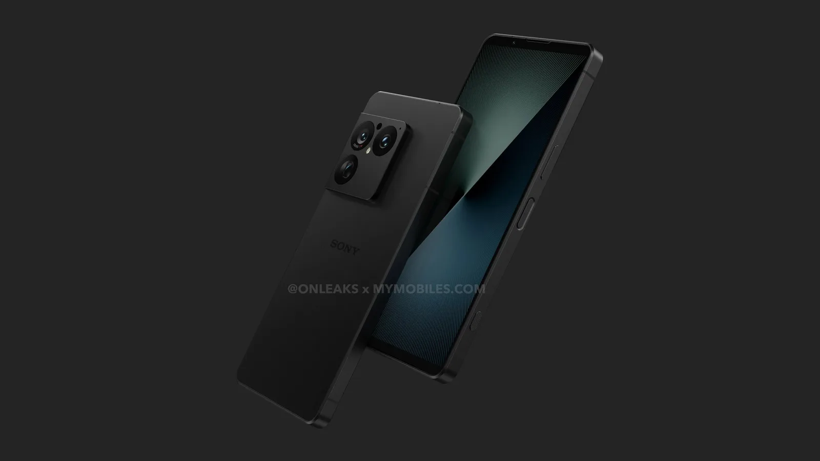 Randări CAD pentru Xperia 1 VIII, evidențiind designul mai gros și modulul foto proeminent.