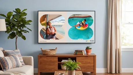 Interfața Google TV cu noi funcții de creare și căutare vizuală.