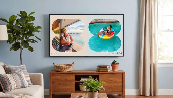 Interfața Google TV cu noi funcții de creare și căutare vizuală.