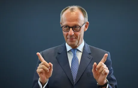 Friedrich Merz discutând despre comerțul dintre Germania și China.