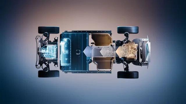 Structura detaliată a vehiculului electric Renault.