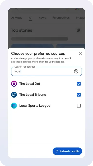 Google extinde global funcția Preferred Sources - crește implicarea prin alegerea surselor preferate în știrile afișate - goo