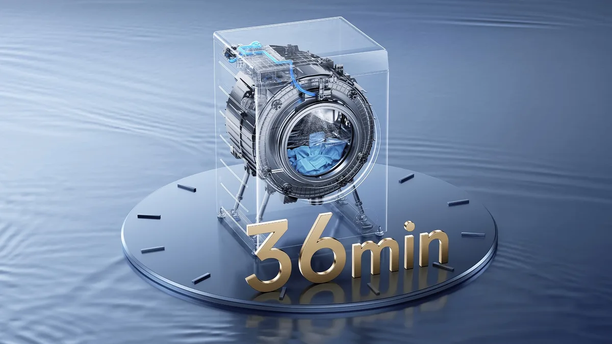 Detalii tehnice ale mașinii de spălat Mijia, evidențiind eficiența energetică.