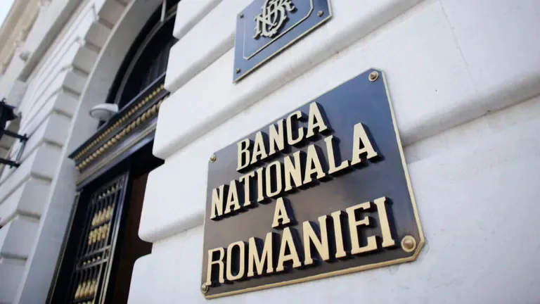 Placa de identificare a Băncii Naționale a României.