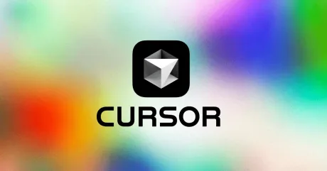 Logo-ul Cursor pe un fundal colorat, simbolizând inovația în programare AI.
